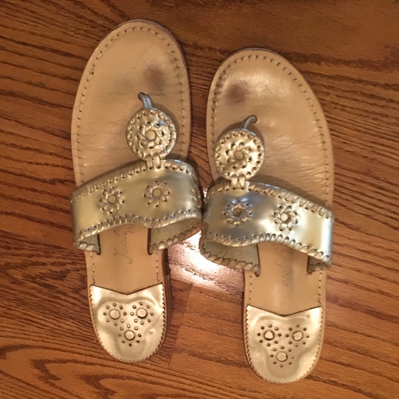 Jack Rogers Shoes - Jack Rogers Gold Sandals sz 9
